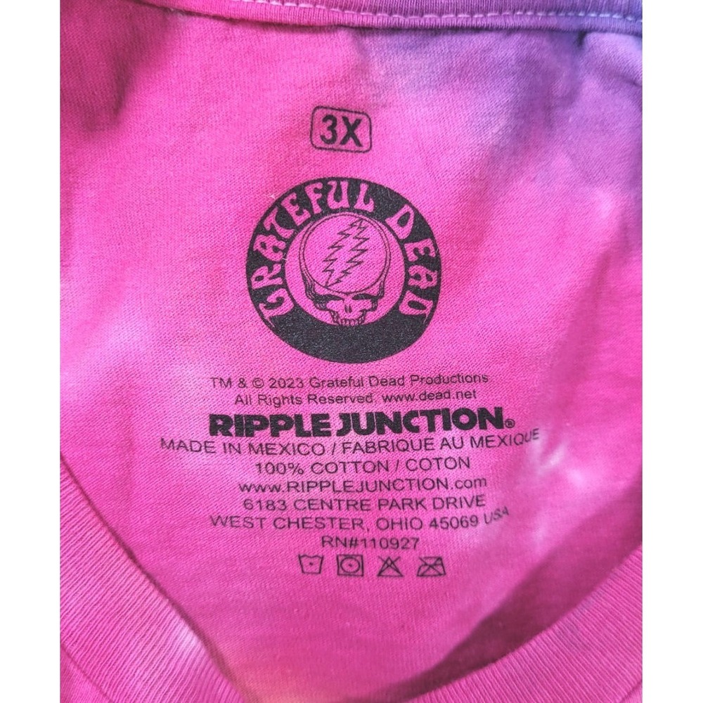Ripple Junction Grateful Dead Skeleton Tie Dye Short Sleeve T-Shirt - Size 3X - Picture 4 of 4